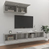 TV-Schrank-Set Loretto, Betongrau (3-teilig, Holz)