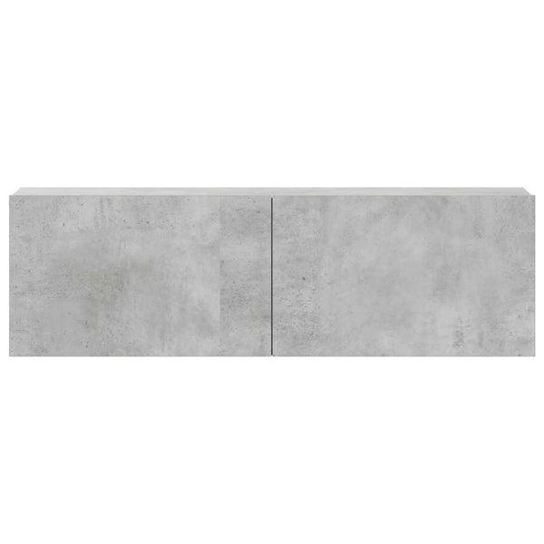 TV-Schrank-Set Loretto, Betongrau (3-teilig, Holz)