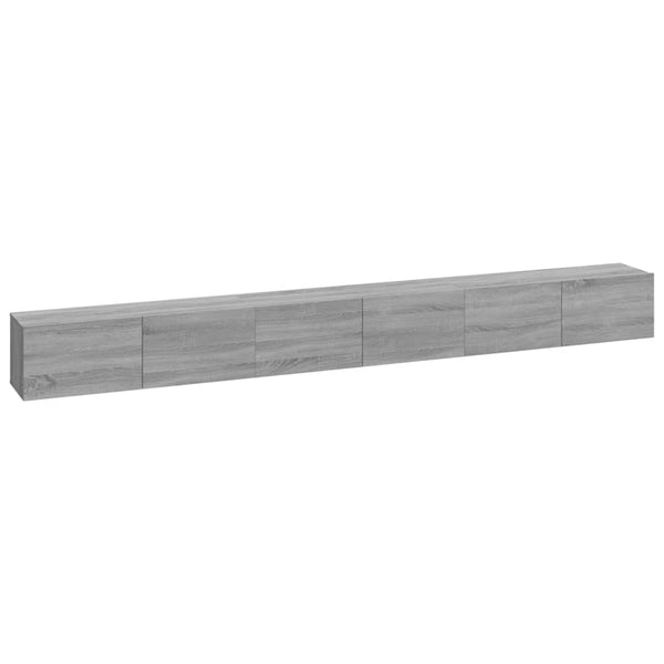 3-teiliges TV-Schrank-Set Loretto, Grau (Sonoma Holzoptik)