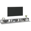 3-teiliges TV-Schrank-Set Loretto, Grau (Sonoma Holzoptik)