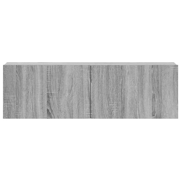 3-teiliges TV-Schrank-Set Loretto, Grau (Sonoma Holzoptik)