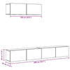 3-teiliges TV-Schrank-Set Loretto, Grau (Sonoma Holzoptik)