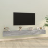 3-teiliges TV-Schrank-Set Loretto, Grau (Sonoma Holzoptik)