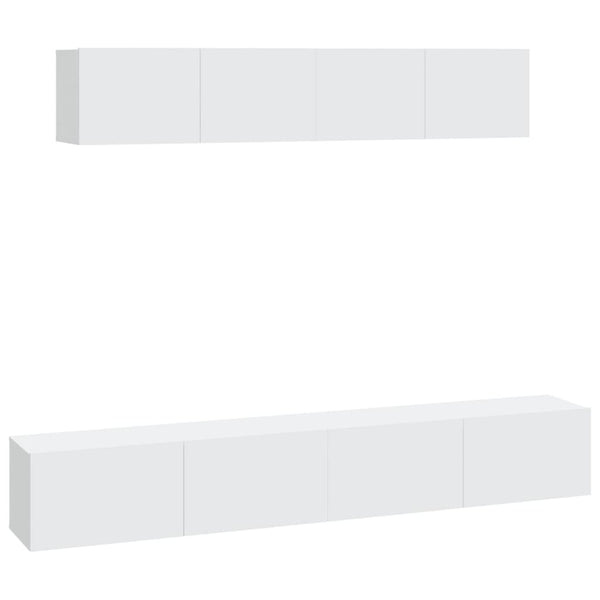 TV-Schrank-Set Areiene, weiß (4-teilig, Holz)