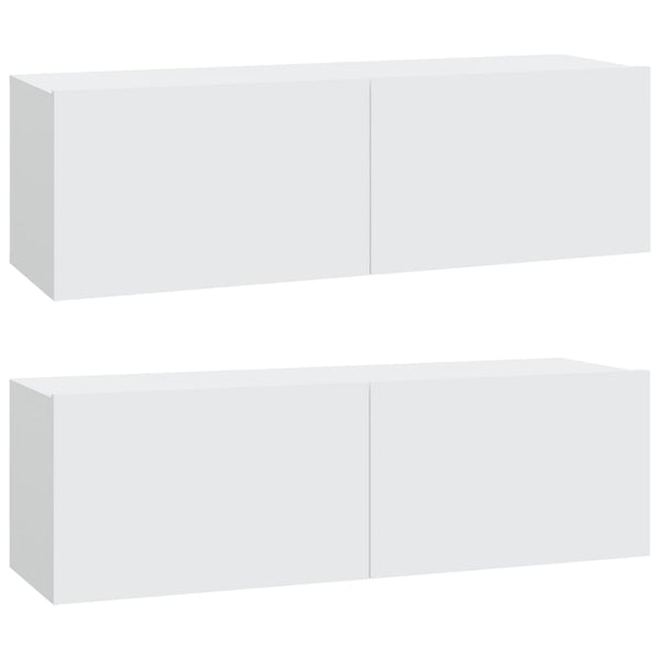 TV-Schrank-Set Areiene, weiß (4-teilig, Holz)