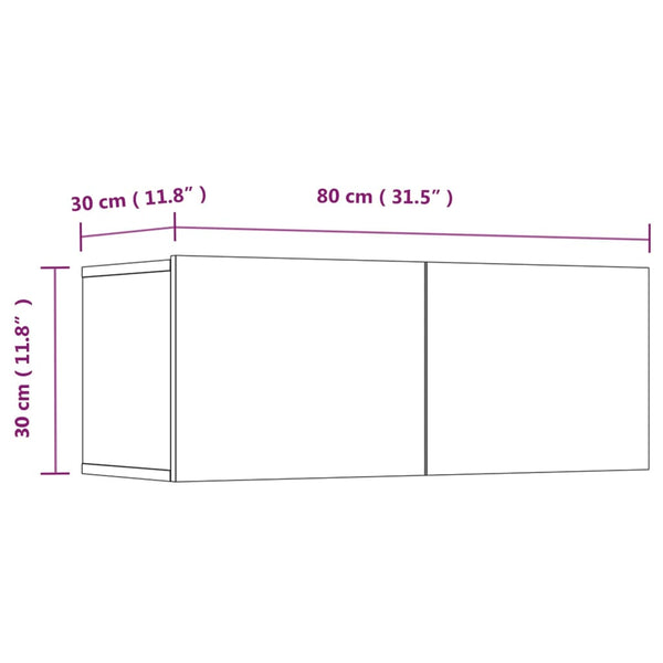 TV-Schrank-Set Areiene, weiß (4-teilig, Holz)