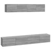 Graues TV-Schrank-Set Areiene (4-teilig, Sonoma Eiche)