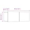 Graues TV-Schrank-Set Areiene (4-teilig, Sonoma Eiche)