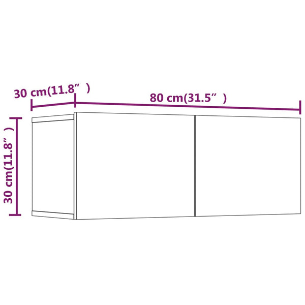 TV-Schrank-Set Bucuroiu 6-teilig (Sonoma-Eiche)