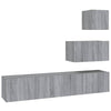 Graues TV-Schrank-Set Bindar 4-teilig (Sonoma-Holz)