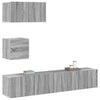 Graues TV-Schrank-Set Bindar 4-teilig (Sonoma-Holz)