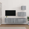Graues TV-Schrank-Set Bindar 4-teilig (Sonoma-Holz)