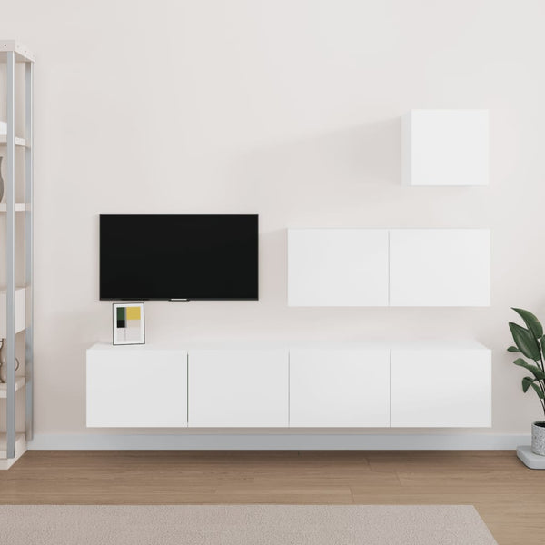 Vierteriliges TV-Schrankset Bindar (Holz)