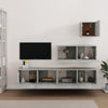 Betongraues TV-Schrank-Set Bindar 4-teilig (Holz)