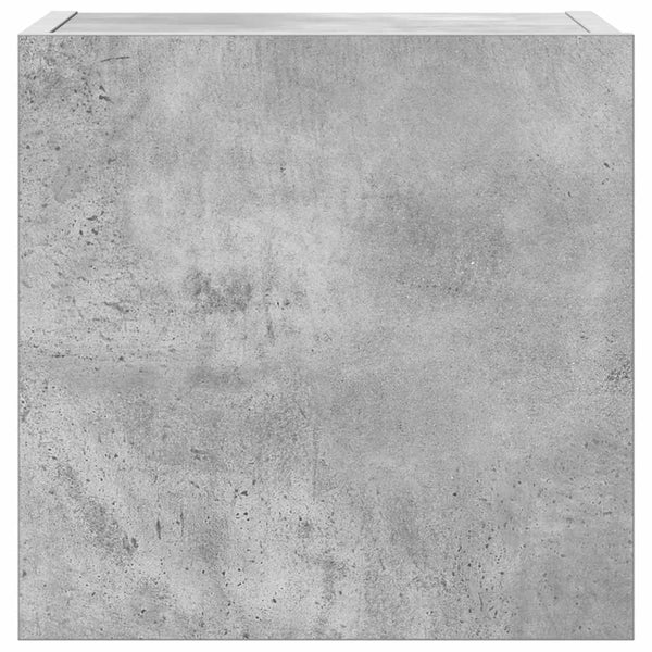 Betongraues TV-Schrank-Set Bindar 4-teilig (Holz)