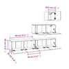 TV-Schrank-Set Bindar (4-teilig, Sonoma Eiche)