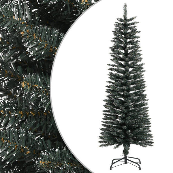 Grüner schmaler künstlicher Weihnachtsbaum mit Ständer Rosaria 120cm (PVC)