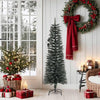 Grüner schlanker künstlicher Weihnachtsbaum mit Ständer Rosaria 150cm (PVC)