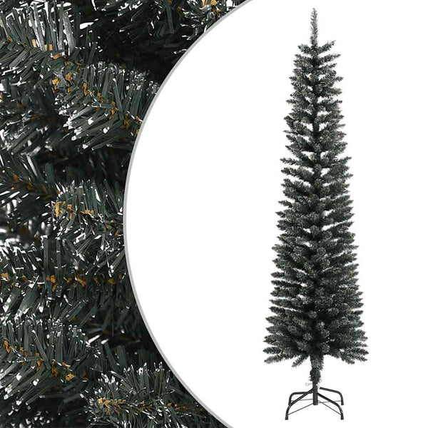 Grüner schmaler künstlicher Weihnachtsbaum mit Ständer Rosaria 180cm (PVC)