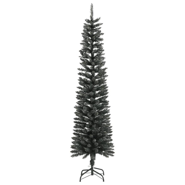 Grüner dünner künstlicher Weihnachtsbaum mit Ständer Rosaria 210cm (PVC)