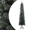 Grüner, schmaler künstlicher Weihnachtsbaum mit Ständer Rosaria 240cm (PVC)
