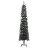 Grüner, schmaler künstlicher Weihnachtsbaum mit Ständer Rosaria 240cm (PVC)