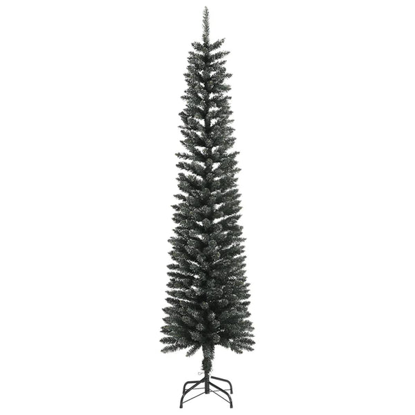Grüner, schmaler künstlicher Weihnachtsbaum mit Ständer Rosaria 240cm (PVC)