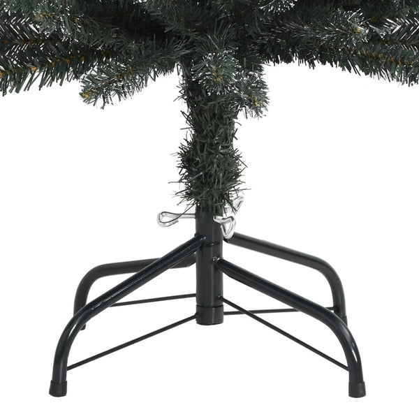 Grüner, schmaler künstlicher Weihnachtsbaum mit Ständer Rosaria 240cm (PVC)