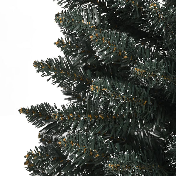 Grüner, schmaler künstlicher Weihnachtsbaum mit Ständer Rosaria 240cm (PVC)