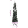 Grüner, schmaler künstlicher Weihnachtsbaum mit Ständer Rosaria 240cm (PVC)