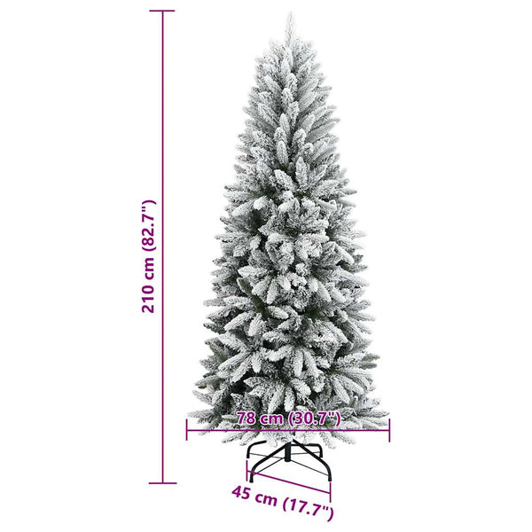 Künstlicher Weihnachtsbaum mit Schnee, Nurtean 210cm (PVC und PE)