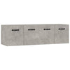 Betoninharmaa seinäkaapit Ephriam 80x35x36,5cm (2 kpl, puinen)