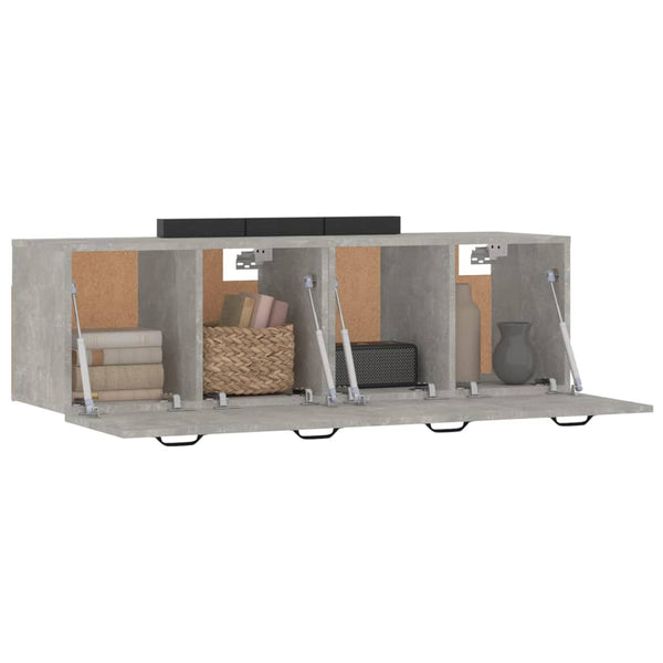 Betoninharmaa seinäkaapit Ephriam 80x35x36,5cm (2 kpl, puinen)