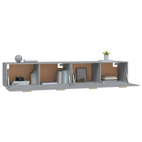 Harmaa seinäkaapit Crusa 100x36,5x35cm (2 kpl, sonoma, puinen)