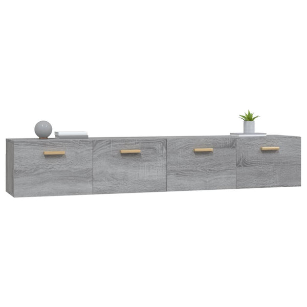 Harmaa seinäkaapit Crusa 100x36,5x35cm (2 kpl, sonoma, puinen)