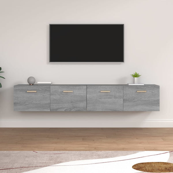 Harmaa seinäkaapit Crusa 100x36,5x35cm (2 kpl, sonoma, puinen)