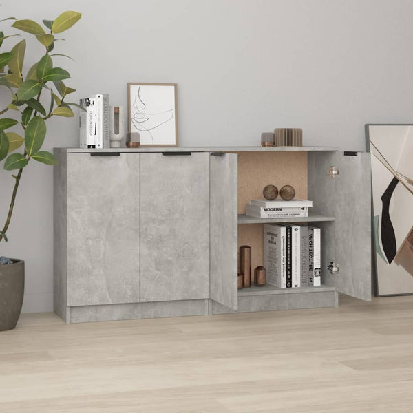 Sideboard Monsour 60x30x70cm Betongrau (2 Stk. Holz)