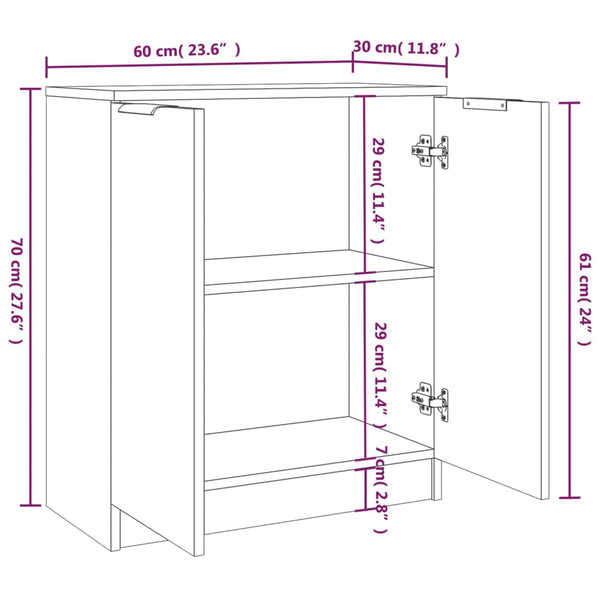 Savutammi senkit Monsour 60x30x70cm (2 kpl, puinen)
