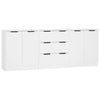 Weißes Sideboard Dusanca (3-teilig, Holz)