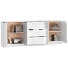 Weißes Sideboard Dusanca (3-teilig, Holz)