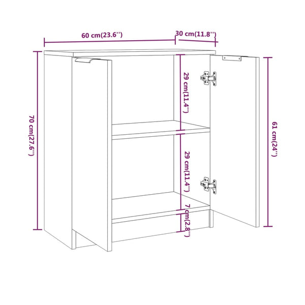 Weißes Sideboard Dusanca (3-teilig, Holz)