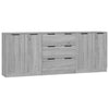 Graues Sideboard Dusanca 3-teilig (Sonoma-Holz)