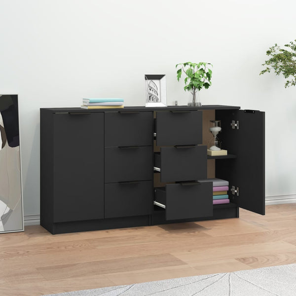 Musta senkit Shaikh 60x30x70cm (2 kpl puinen)