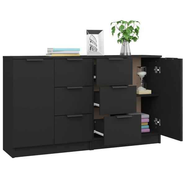 Musta senkit Shaikh 60x30x70cm (2 kpl puinen)
