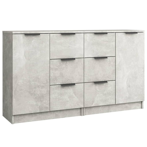 Betongraue Kommoden Shaikh 60x30x70cm (2 Stück, Holz)
