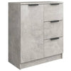 Betongraue Kommoden Shaikh 60x30x70cm (2 Stück, Holz)