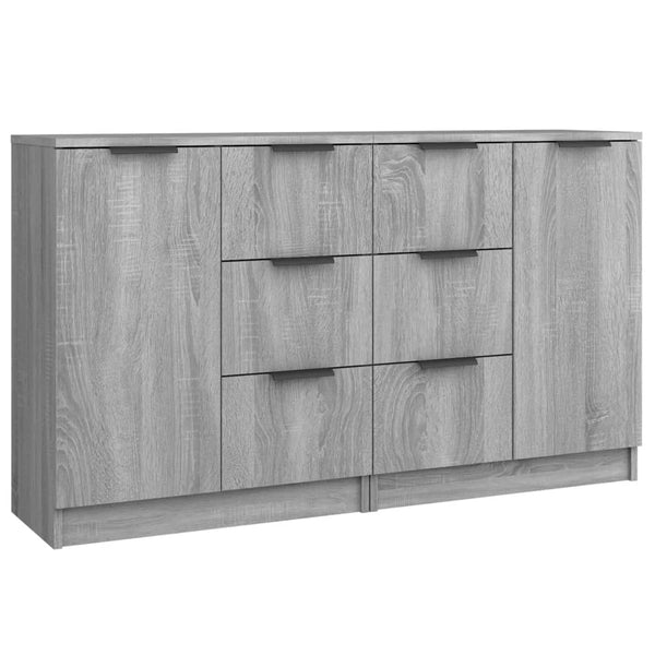 Graues Sideboard Shaikh 60x30x70cm (2 Stück, Holz)