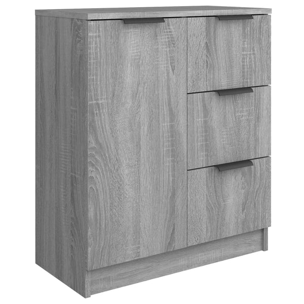 Graues Sideboard Shaikh 60x30x70cm (2 Stück, Holz)