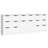 Weißes Sideboard Boldizsar (3-teilig, Holz)