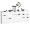 Weißes Sideboard Boldizsar (3-teilig, Holz)